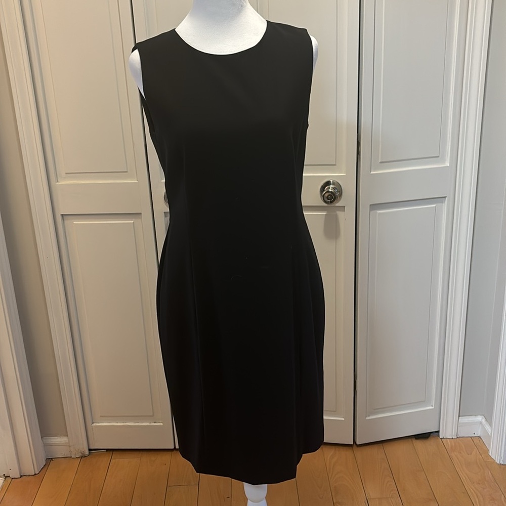 Lafayette 148 Black Sleeveless Sheath Dress